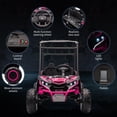 thumbnail image 4 of EDTara 24V 2-Seater Off-Road UTV Ride-On Car for Kids, Battery Powered with Sun Shade, 4WD, Remote Control, LED Lights, Shock Absorbers, 3 Speeds, Music, 4 of 6