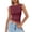 AO16-Wine, variant on Lumtrix Tank Tops For Women Ribbed Boat Neck Slim Fitted Ruched Basic Sleeveless Shirts 2026 Summer Clothes White XL