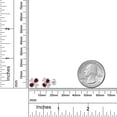 thumbnail image 3 of Gem Stone King 925 Sterling Silver White Moissanite Red Garnet and White Lab Grown Diamond Earrings for Women | 2.27 Cttw | Gemstone | Heart Shape 4MM, 3 of 3