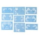 thumbnail image 4 of Plantilla de Pintura Facial, 9 Piezas Kit de Plantillas de Pintura Facial Plantilla de Pintura Lavable Plantilla de Plantillas Plantillas Reutilizables Pintura Corporal Herramientas de Maquillaje EOTVIA  NO, 4 of 6