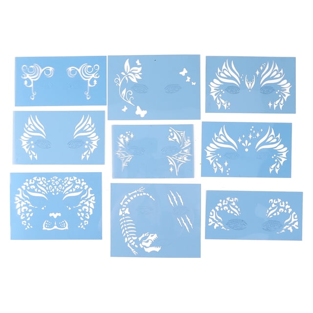 Face Paint Template, Reusable Face Paint Stencils Face Stencils Kit For Holiday Party Cosplay For Adults For Kids For Halloween