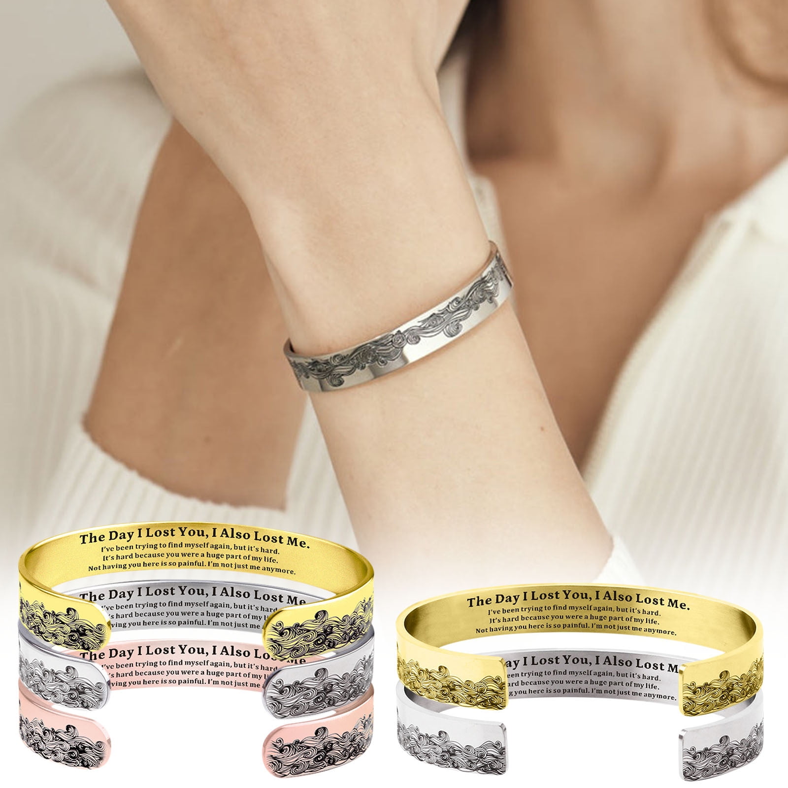 Stainless steel memorial bracelet best sale