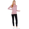 thumbnail image 2 of LAVRA Women's Soft Turtle Neck Long Sleeve Shirt Warm Basic Layer Tee, 2 of 3