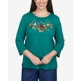 thumbnail image 4 of Alfred Dunner Womens Birds Trio Three Quarter Sleeve Top, 4 of 6