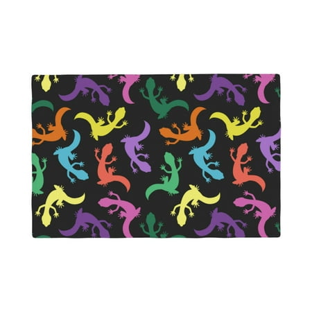 

Placemats Set of 4 Colorful Lizards Heat Resistant Non - Slip Place mats Waterproof table mat for Kitchen Dining-6片装