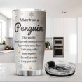 thumbnail image 4 of Advice From A Penguin Insulated Tumbler Jewelry Aquatic Animal Print Coffee Travel Mug With Lid 20oz Stainless Steel Tumbler Gift For Penguin Lovers Flightless Bird Cups, 4 of 6