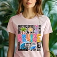 thumbnail image 5 of Colorful Cruise Word Art Shirt – Drink, Swim, Relax Graphic Tee for Women & Men, Maroon, Size L, 5 of 6