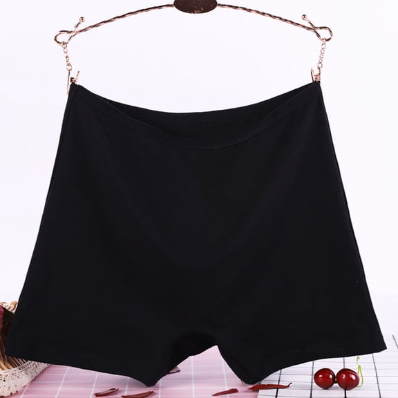Period Underwear for Women, Leak Proof Underwear, Menstrual Panties, Ladies Underwear, Boy Shorts Underwear for Women Cotton Panties Mid Waisted Boxer Briefs Breathable Underwear, Black XXL