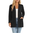 thumbnail image 2 of BUIGTTKLOP Women's Lightweight Open Front Cardigan Casual Long Sleeve Loose Cardigans with Pockets, 2 of 8