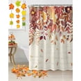 thumbnail image 5 of Fall Brown Eucalyptus Leaves Shower Curtains for Bathroom, Fallen Leaves Flower Vintage Beige Letter Waterproof Fabric Shower Curtain for Bathroom Bathtub Decoration, Machine Washable, 36"x72", 5 of 9