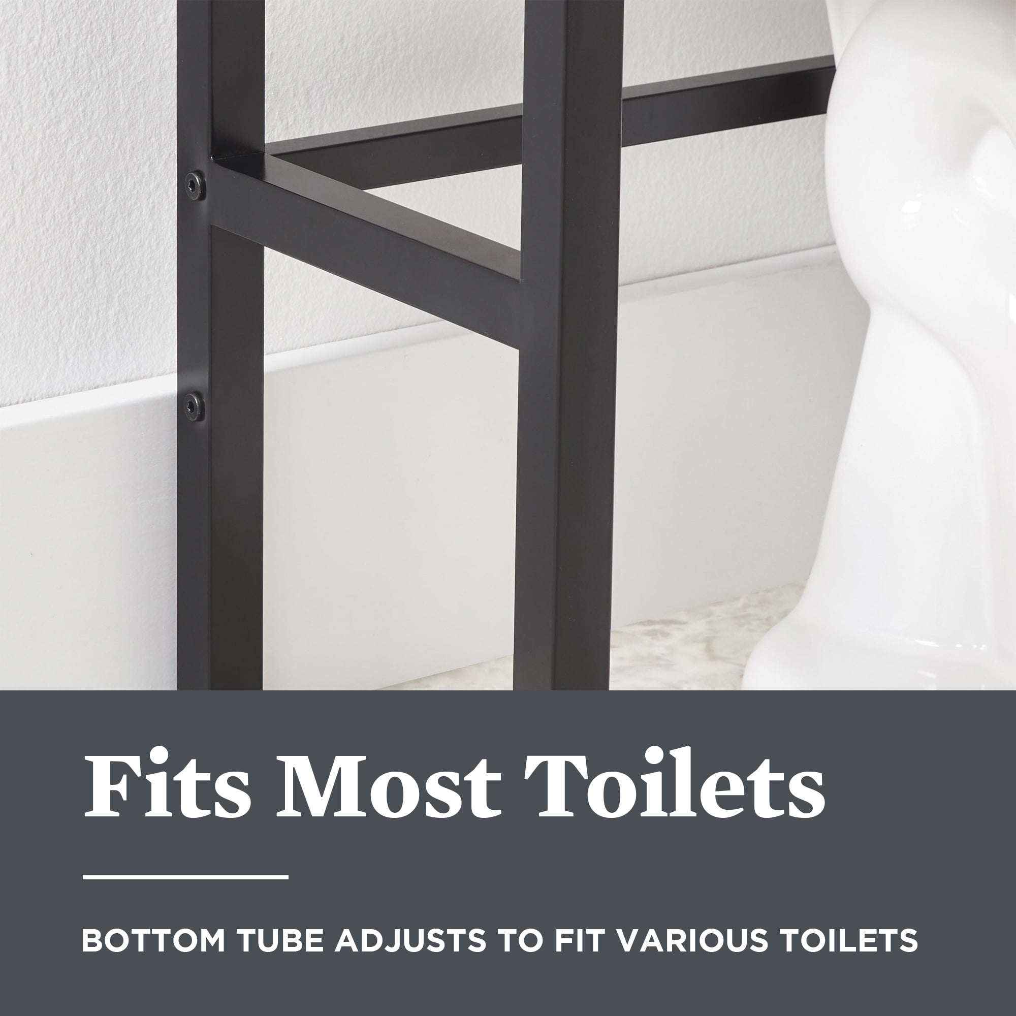 Better Homes & Gardens 26 W over the Toilet Space Saver Shelves, for Adult  and Kid Toiletries, Gray