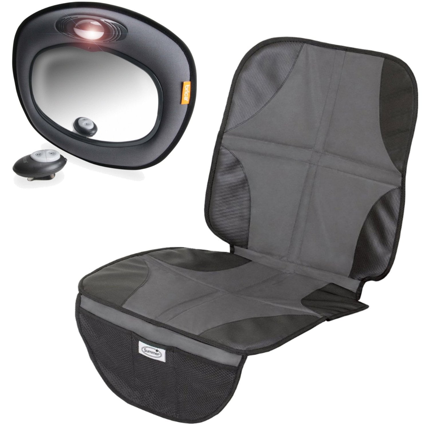 Brica Day Night Light Al Auto Mirror With Car Seat Mat