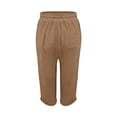 thumbnail image 4 of JJHGVB Cotton Linen Capris for Women Resort Wear for Women 2026 Beach Boho Pants Dress Shorts for Women Pedal Pushers for Women Cotton Linen Pants Baggy Shorts Women Beach Cropped Trousers Coffee S, 4 of 8