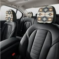 thumbnail image 7 of Renewold Car Seat Cover Full Set 11 PCS, with Steering Wheel Headrest Handbrake Gear Shift Knob Cover Cup Coasters Auto Seat Cover Accessories, Southwest American Tribal Blue Brown, 7 of 7
