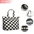 thumbnail image 2 of Black and White Checkered Pattern Travel Tote Bags for Women Carry On,Large Weekender Bags for Women Travel,Multi Functional Duffle Bag for Work,Shopping,Sports, 2 of 5