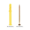 thumbnail image 2 of 6x60mm Expansion Pipe with Screws Plastic Yellow 30 Pack, 2 of 5