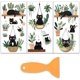 thumbnail image 1 of Set de 3 calcomanías de gato de dibujos animados para muebles y manualidades (15 x 30 cm). Incluye 1 espátula., 1 of 9