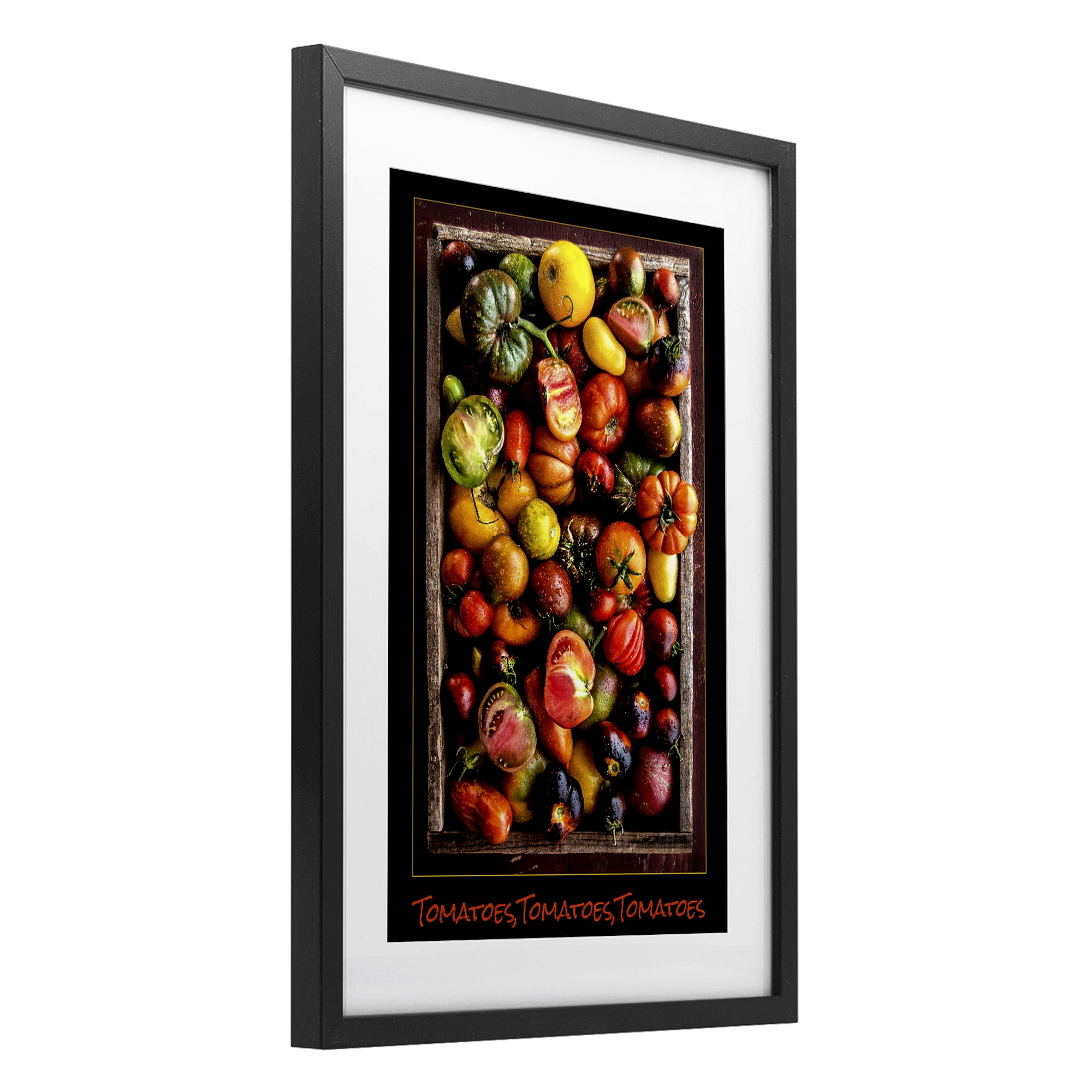 Stupell Industries Ripe & Bountiful Tomato Harvest Black Framed Print Under Glass, design by Carl Kravats