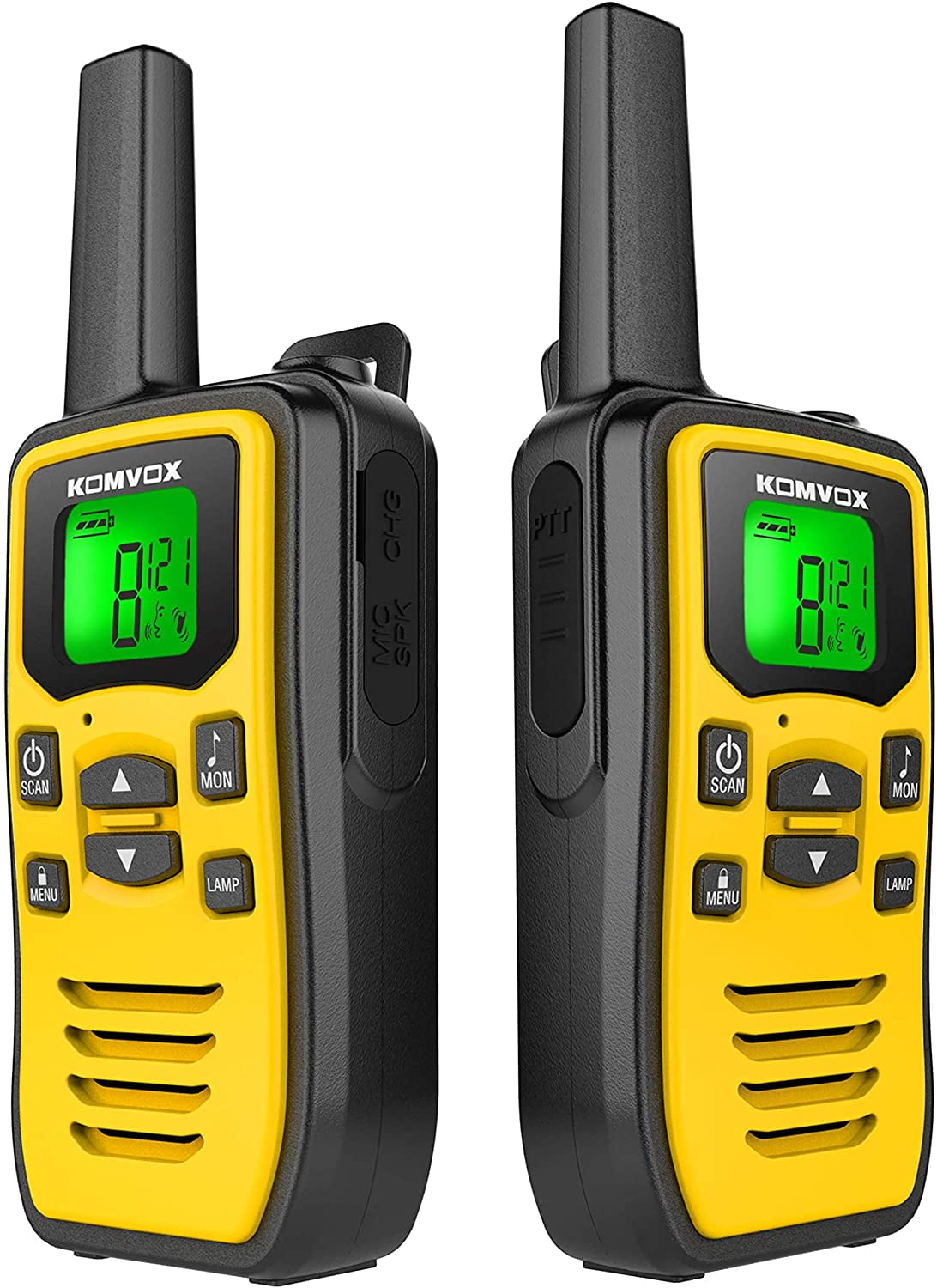 KOMVOX Rechargeable Walkie Talkies, 2 Way Radio Long Range Walkie