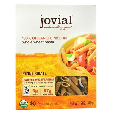(6 Pack) Jovial Organic Einkorn Penne Rigate, 12 Oz