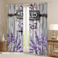thumbnail image 2 of Castle Fairy Floral Purple Lavender Black Out Curtains for Boys Girls,Flying Butterflies Curtains Pack of 2 (42x63 Each),Old Barn Door Bedroom Curtains,Lightweight Room Decor, 2 of 6