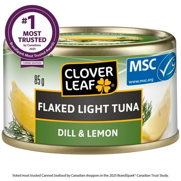 Clover LEAF® Dill & Lemon Flaked Light Tuna, 85 g