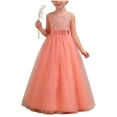 thumbnail image 1 of Vestido de Encaje Blanco de Manga Larga Cuadrado Cuello Girado Abajo Arco Falso Dos Piezas Vestido de Baile de Estudiantes Británicos para Niños Grandes 5-16 Años de Edad, 1 of 7