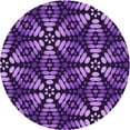 thumbnail image 1 of Ahgly Company Tapis Rond Lavable en Machine Intérieur Transitionnel Violet, 3 Pieds Rond, 1 of 7