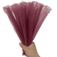 thumbnail image 1 of Nvzi pearl edge wave gauze flower packaging paper material yarn bouquet pleated wave gauze wrapped flower net gauze floral art 4 meters long (dark plum color), 1 of 5