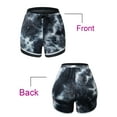 thumbnail image 6 of YouLoveIt Women's Yoga Shorts 2-in-1 Sports Yoga Shorts Double-layer High Waist Workout Yoga Shorts Pants Elastic Waistband Summe Beach Shorts Athletic Sweatpants with Pockets, 6 of 7