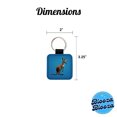 thumbnail image 5 of Kangaroo Standing Animal Faux Leather Square Keychain, 5 of 7