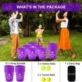 thumbnail image 5 of Set de juego Aivalas Yard Pong para exteriores con 12 cubos y pelotas, 5 of 5