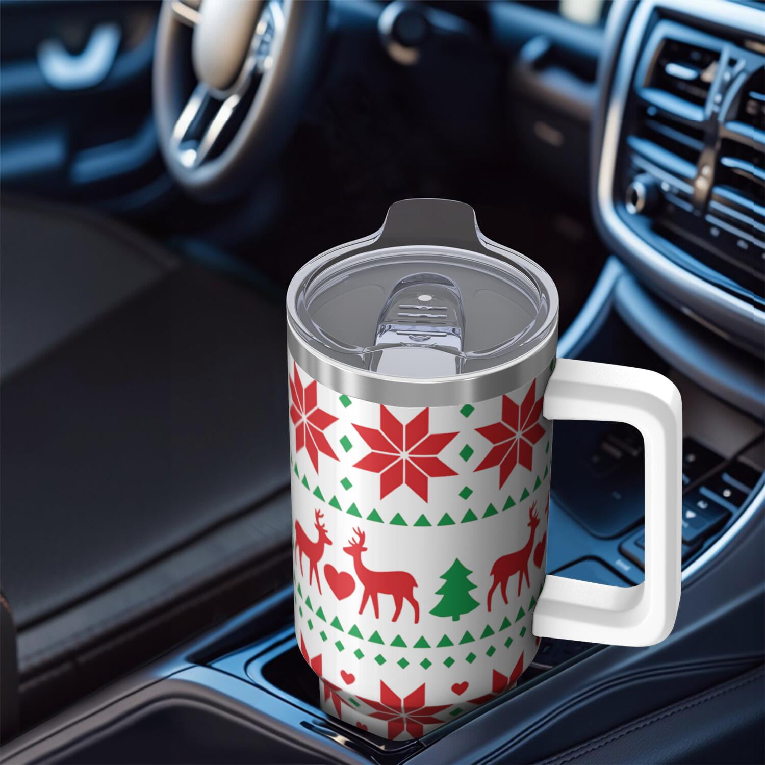 1pc 40 oz Christmas Tumbler with Lid and Straw Stainless steel Insulated tumblers Cute water bottle Travel/Gym coffee tumbler Gifts for Women/men