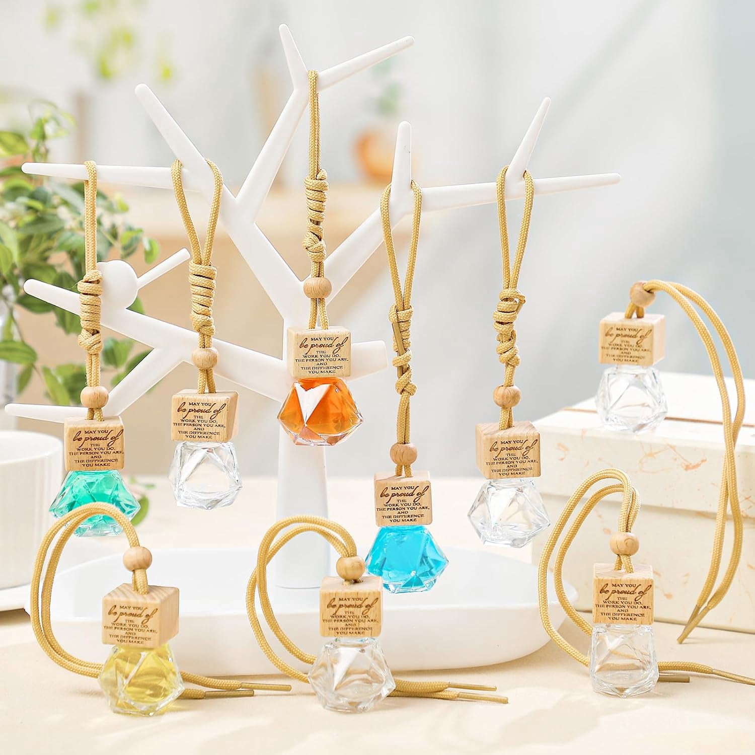 20 car fragrance bottle empty bottles wholesale hanging car air freshener bottles motivational air freshener refillable Mother's Day thank you gift bulk nurse staff (May you)