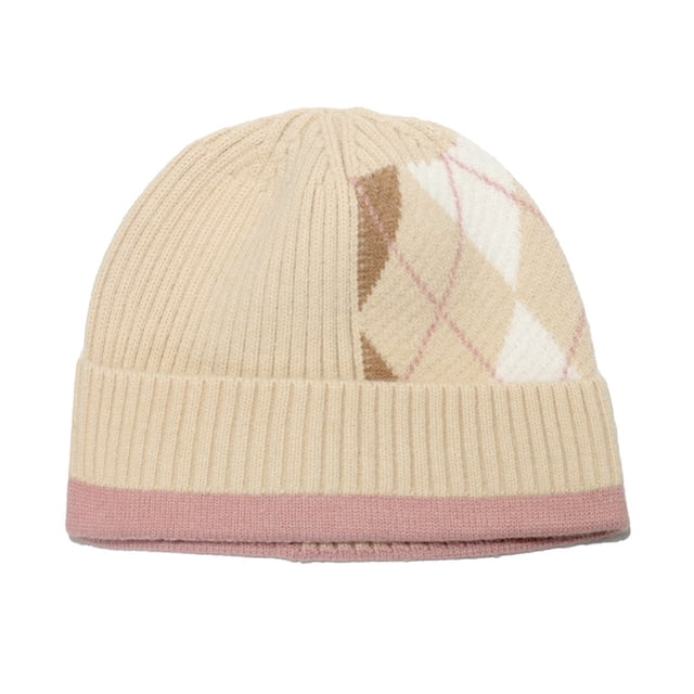 Gorro de pescador corto con puños de punto de lana para hombres y mujeres, gorros cálidos de invierno