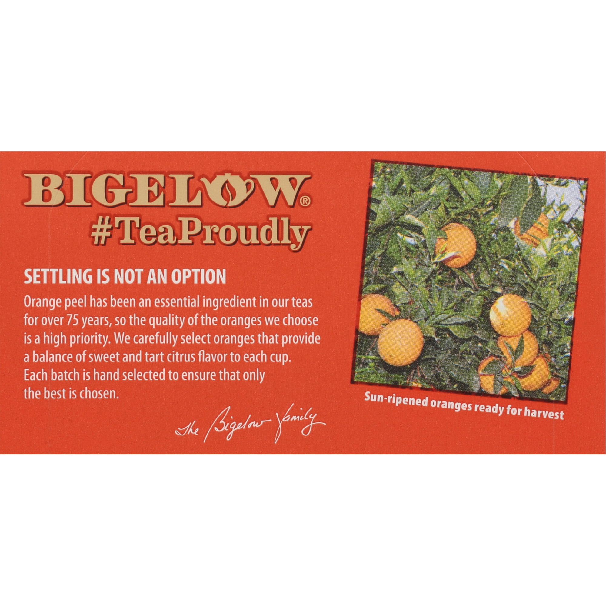 (4 pack) Bigelow Orange & Spice, Herbal Tea Bags, 20 Count