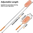 thumbnail image 2 of Plumero de microfibra lavable pequeño, 4 Uds., con poste extensible y cabezal flexible, herramienta de limpieza de microfibra extensible, 2 of 5