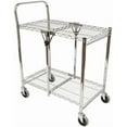 thumbnail image 1 of Luxor 2-Shelves Steel Collapsible Metal Utility Cart - Black, 1 of 4