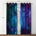 thumbnail image 2 of Galaxy Blackout Curtains Outer Space Nebula Universe Starry Sky Stars Decor for Home Bedroom Living Room Grommet Window Drapes 2 Panel Set, 52"x84", 2 of 6