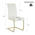 thumbnail image 2 of Llinc Store Modern Dining Chairs with Faux Leather Padded Seat Dining Living Room Chairs Upholstered Chair with Gold Metal Legs Design for Kitchen, Living, Bedroom, Dining Room Side Chairs Set of 2, 2 of 6