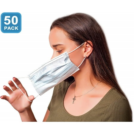 Halyard Child Face Mask Disposable Face Masks with Elastic Ear Loop Breathable and Comfortable 50 Pack Great for Dust, Germ and Virus Protection and Personal Health Face Mask