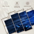 thumbnail image 6 of Elephant Stock Water Drop Ripple Wall Art - Horizontal Multi Panel Canvas - Living Room Wall Decor - Nature Multi Panel - Blue And Black Decor - 75" x 48", 6 of 8