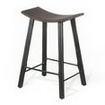 thumbnail image 4 of Flint Counter Stool Set of 2, Curved Dark Brown Mahogany, 24 Inch, 4 of 6