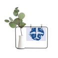 thumbnail image 1 of Blue Plane Design Illustration Pattern Metal Picture Frame Cerac Vase Decor, 1 of 2