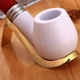 thumbnail image 3 of Trayknick Pipe Rack Exquisite Anti-Rust Stainless Steel Shoe Style Tobacco Pipe Stand for Office Golden, 3 of 13