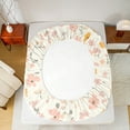 thumbnail image 5 of Manfei Retro Rustic Flower Twin Sheet Sets,Country Floral Twin Fitted Sheet,Beige Pink Orange Flat Sheet For Girls Kids,Microfiber Bedroom Decor,3-Piece, 5 of 7