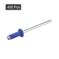 thumbnail image 3 of Unique Bargains Rivets Aveugles Tête Ronde Plate en Aluminium de 3,2 Mm x 9 Mm, Pack Bleu 400, 3 of 5