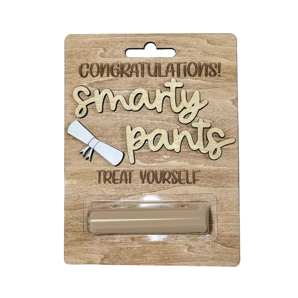 Tarjeta de graduación, tarjetas de dinero, tarjetas de madera, tarjetas de felicitación hechas a mano, feliz graduación Amarillo