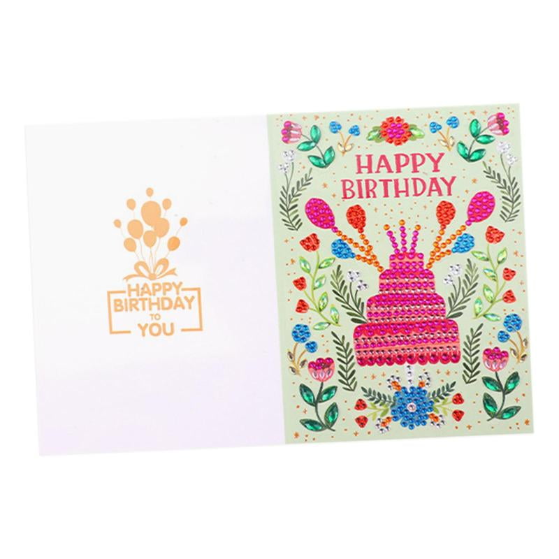 DIY Diamond Painting Birthday Cards, Greeting Cards Making Kit Art