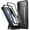 Black, variant on Poetic Revolution Case for Samsung Galaxy S23 FE 5G, Built-in Screen Protector 【Work with Fingerprint ID】, Full Body Rugged Shockproof Protective Cover Case with Kickstand [Update Version], Light Blue